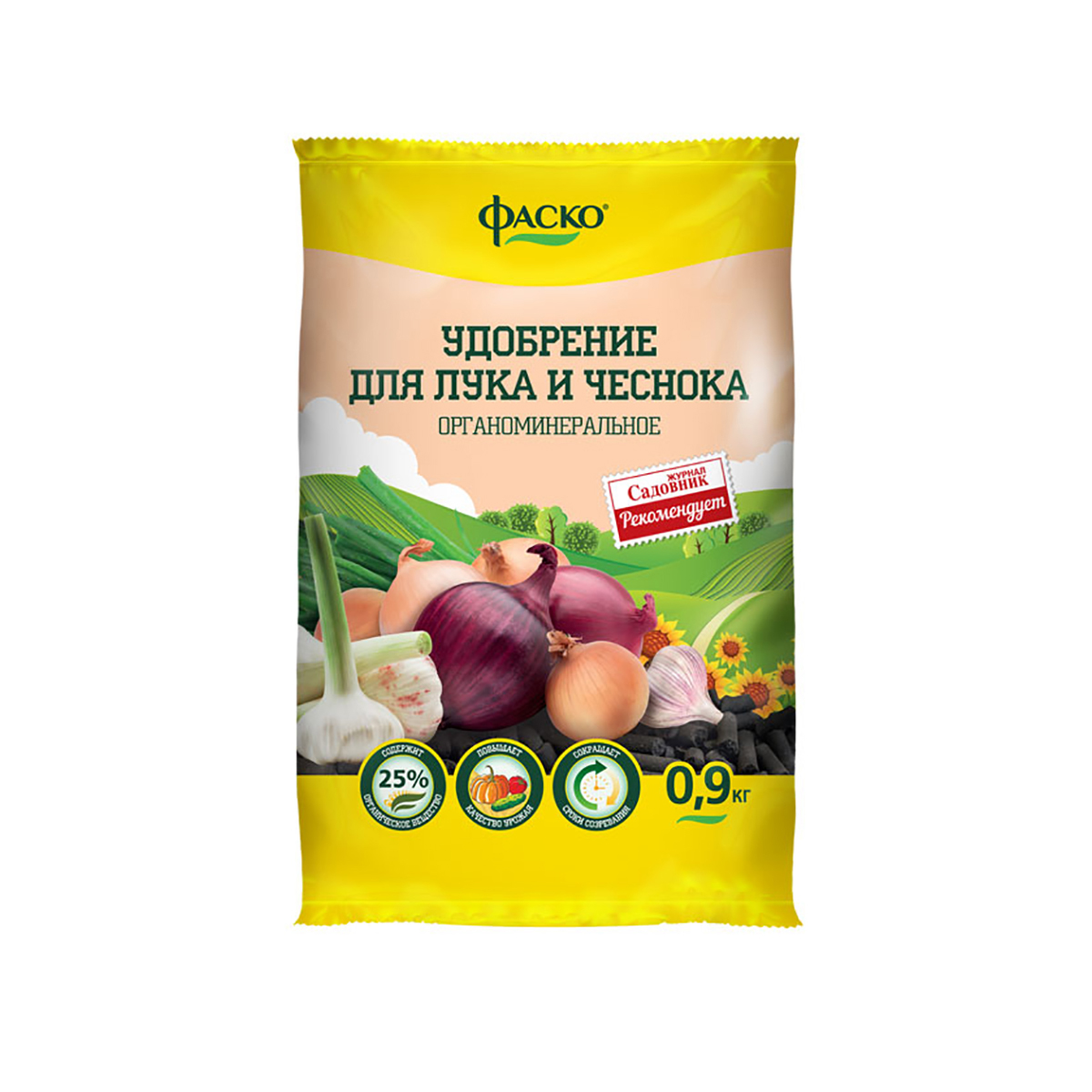 Удобрение "для лука и чеснока" 0,9 кг (гранул.) (20) "фаско"