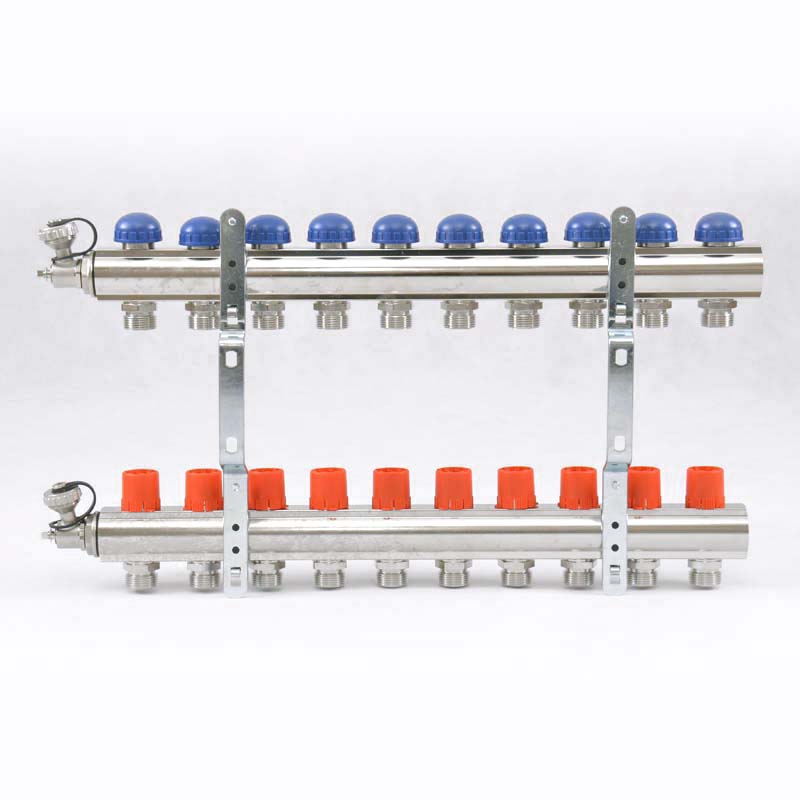 Колл. группа UNI-FITT 1"x3/4" ЕК 10 выходов с регулировочными и термостатическими вентилями