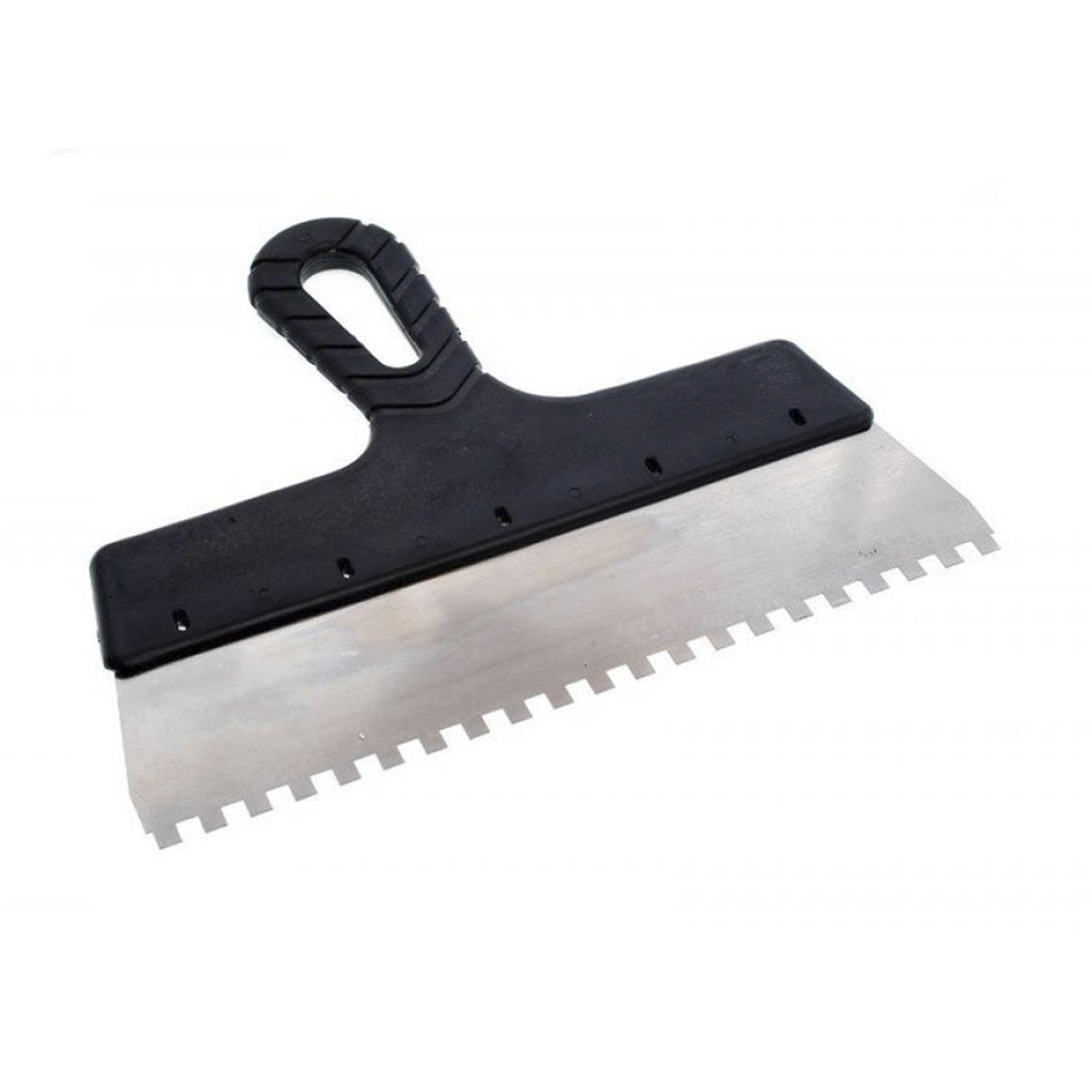 Шпатель фасадный зубчатый 6 х 6 мм  стальной  450 мм пластм. ручка (10/60) "кедр"  044-0450