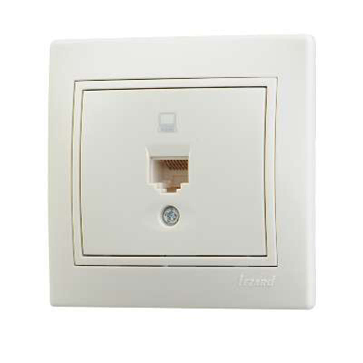 Розетка компьютерная "mira" 1 местн., кремовый (1/10/120) "lezard" 701-0303-139