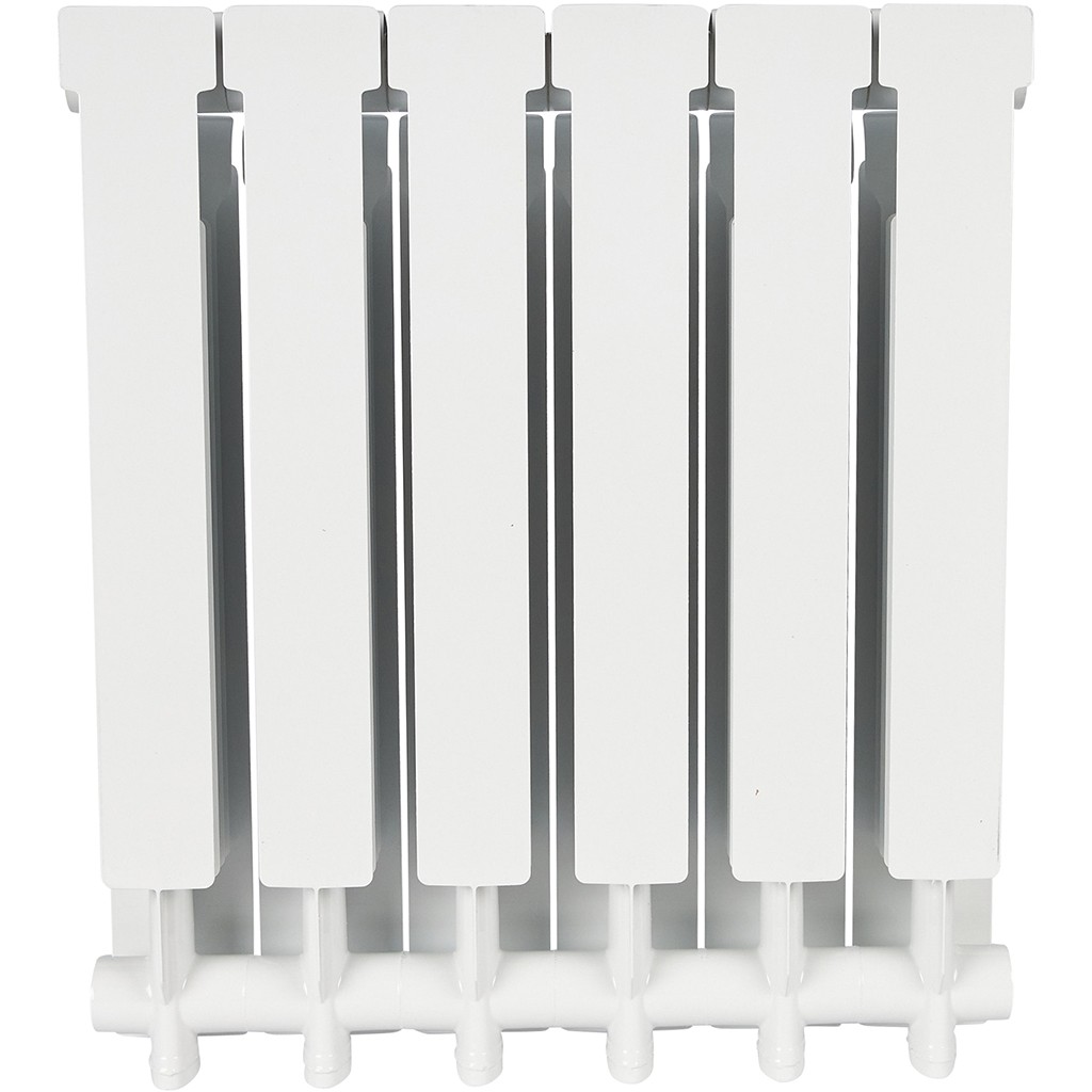 Радиатор STOUT ALPHA 500 мм 6 секций, алюминий (боковое подключение) на 10 кв.м.