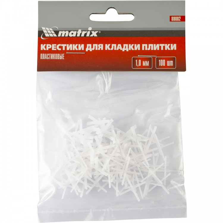 Крестики, 1.0 мм, для кладки плитки, 100 шт Matrix (88082)