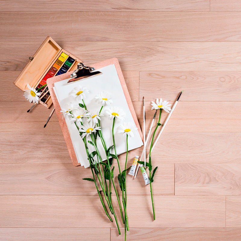 Паркетная доска Coswick Авторская 3-х слойная CosLoc 1153-1542 Акварельный белый (Порода: Дуб)