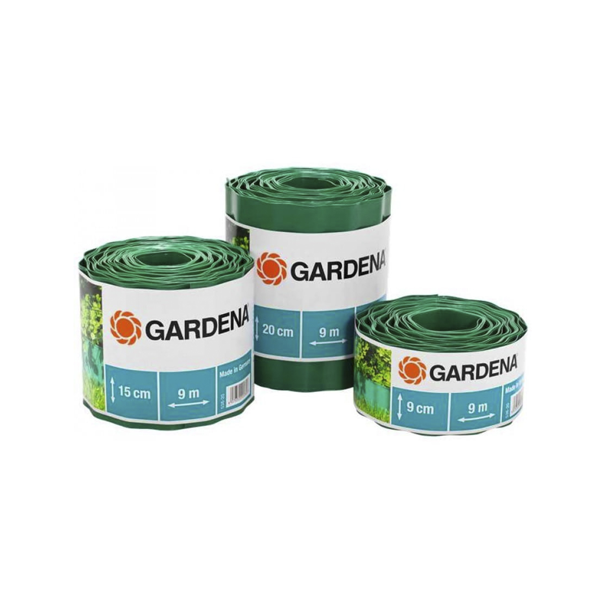 Бордюр для клумб и газонов 20 см, 9 м (зеленый) (1/6) "gardena" 00540-20.000.00