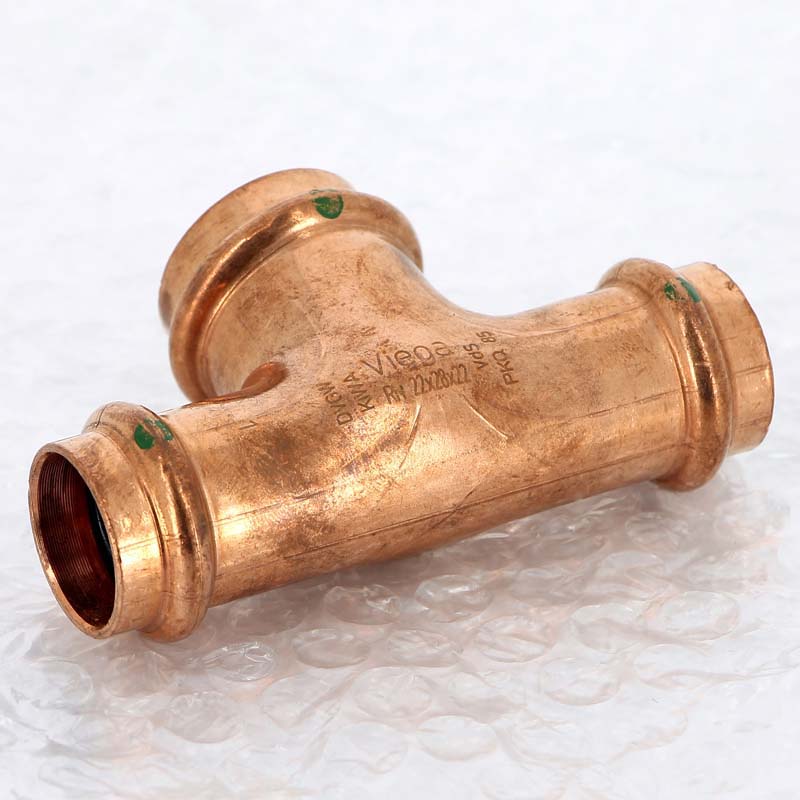 Тройник пресс медный Profipress VIEGA 22х28х22