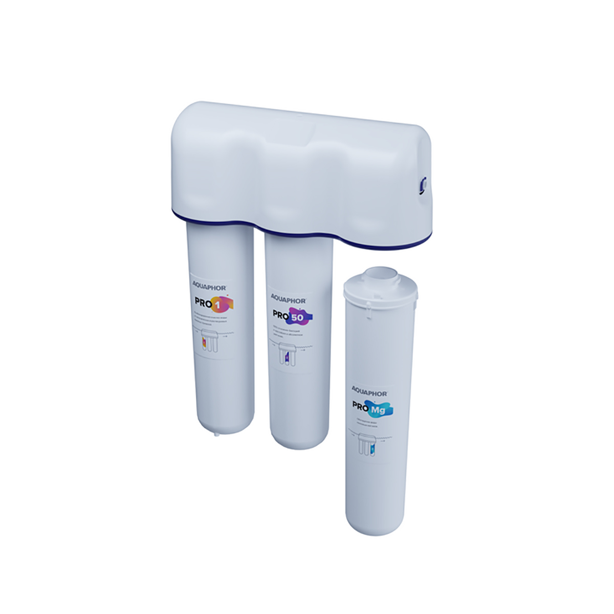 Система очистки воды "osmo" pro-050-3-а-м  4 ступени (под мойку, с краном) (1) "аквафор"