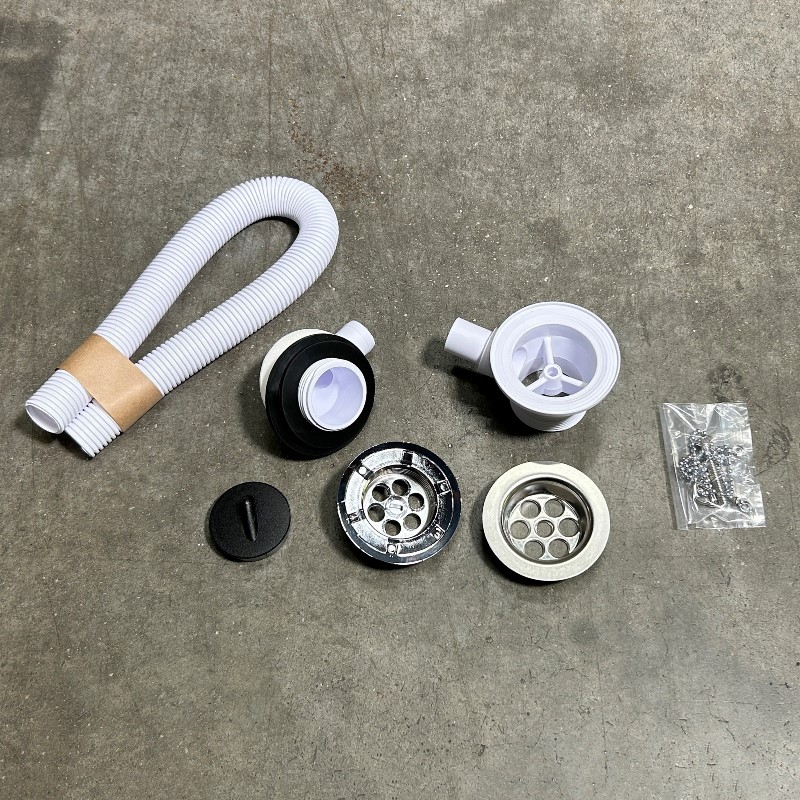 Слив -перелив McALPINE L=457 х 25 мм, пробка и цепочка, пласт. перелив, выход 40 мм компрес.