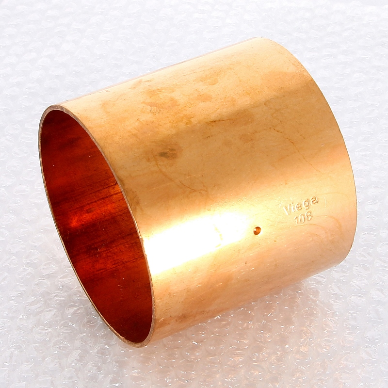 Муфта равнопроходная VIEGA под пайку 108 мм медная