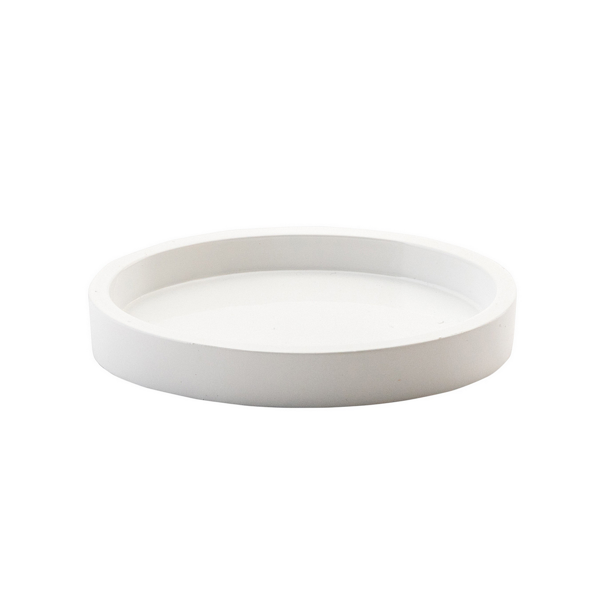 Мыльница "siam" полирезина/бамбук (белый) (1/12) "swensa" swt-5600d