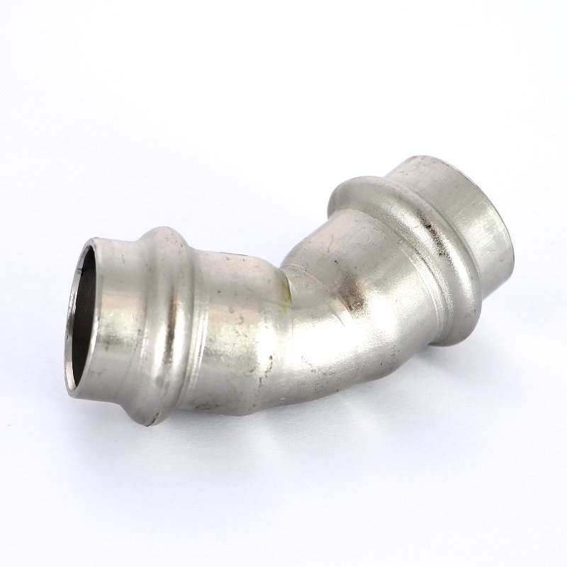 Угол 45° пресс 18 нержавеющая сталь Sanpress Inox VIEGA