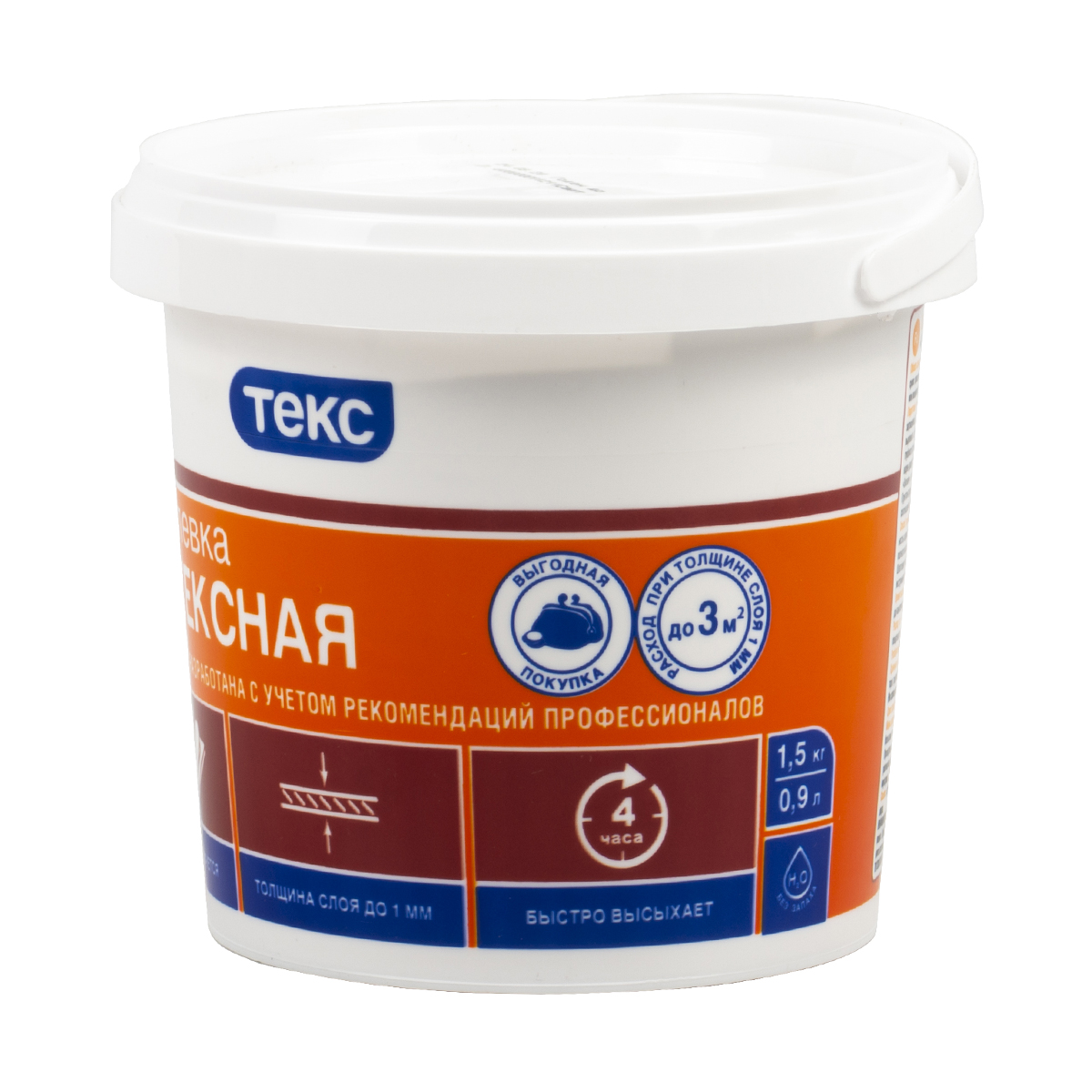 Шпатлевка латексная "универсал"  1,5 кг (1/18) текс