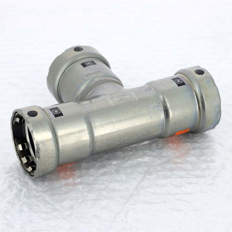 Тройник пресс оцинкованная сталь Megapress VIEGA 1"1/4