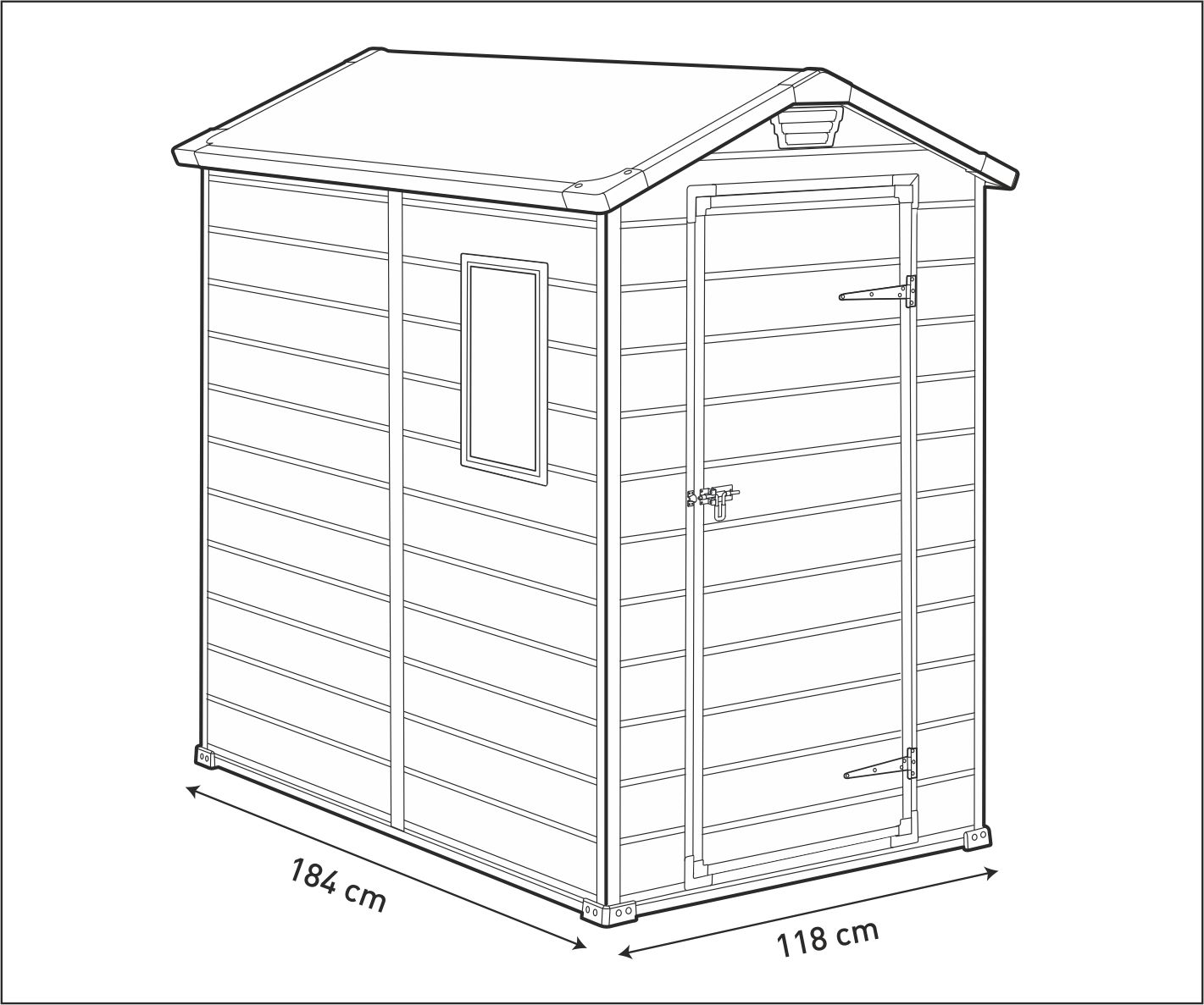 Сарай "Манор 4х6" (размеры 118 x 184 )
