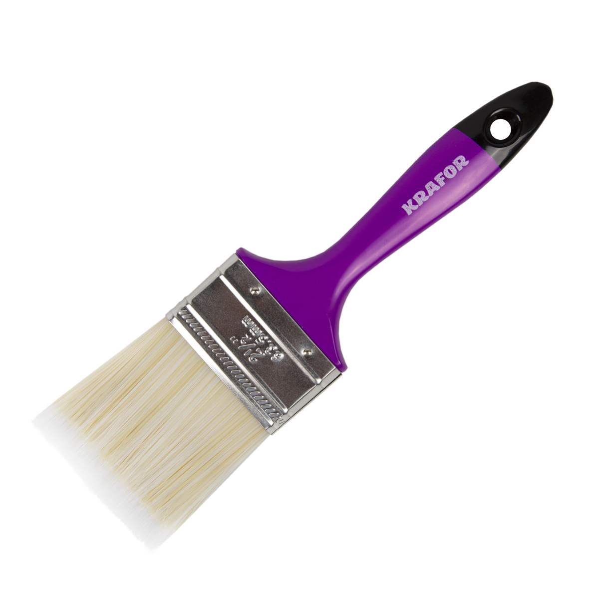 Кисть плоская искуств.щетина  №2,5/63 мм  (12/240) пласт.ручка "krafor" 006-0025