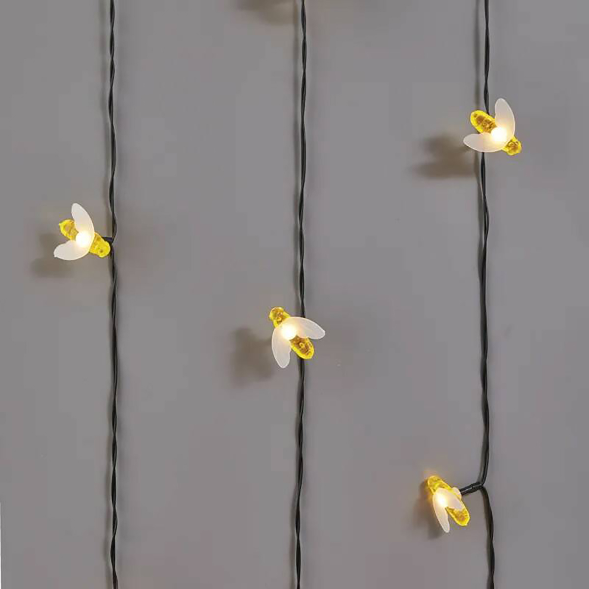 Гирлянда садовая (led) "янтарные пчелы" ip65  10 м, солнеч. батарея (1/24) "lamper" 602-252