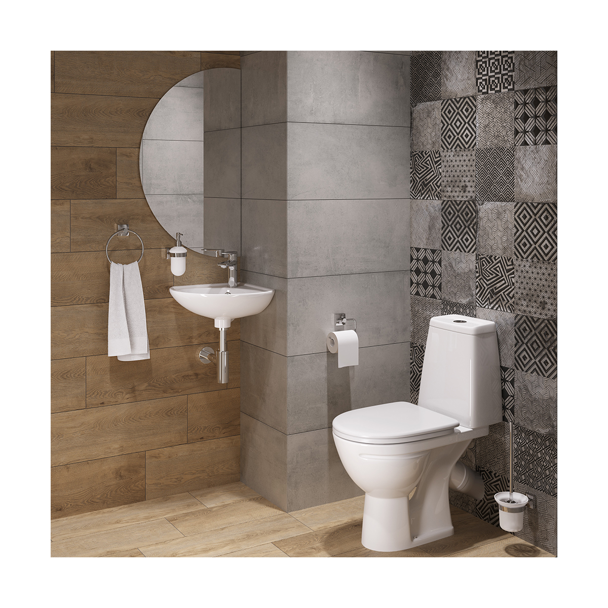 Раковина "веер" уп угловая белая "sanita" wb.cr/veer/23-c/wht.g/s1