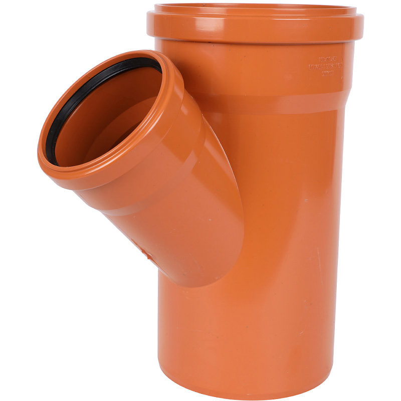 Тройник 45° двухплоскостной 200 х 110 мм для вн.канализации SINIKON