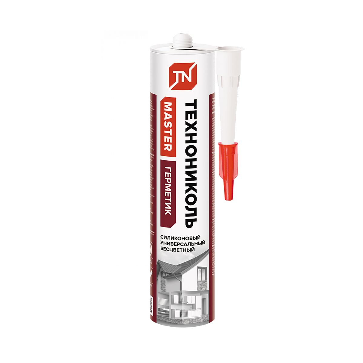 Герметик силикон. универс. прозрачный 280 мл "технониколь" (12)