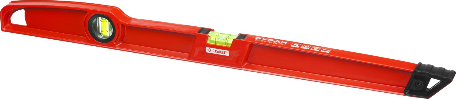 Уровень ЗУБР ″Мастер″ Буран литой усиленный, 2 цельные противоуд ампулы, фрезеров баз поверхность, 60см