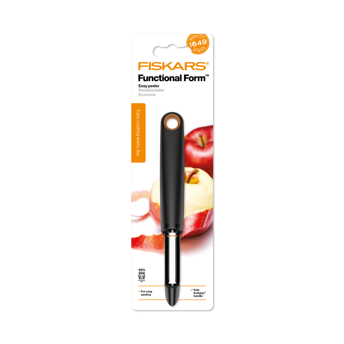 Овощечистка с поворотным лезвием "functional form" (1/6) "fiskars" 1014419