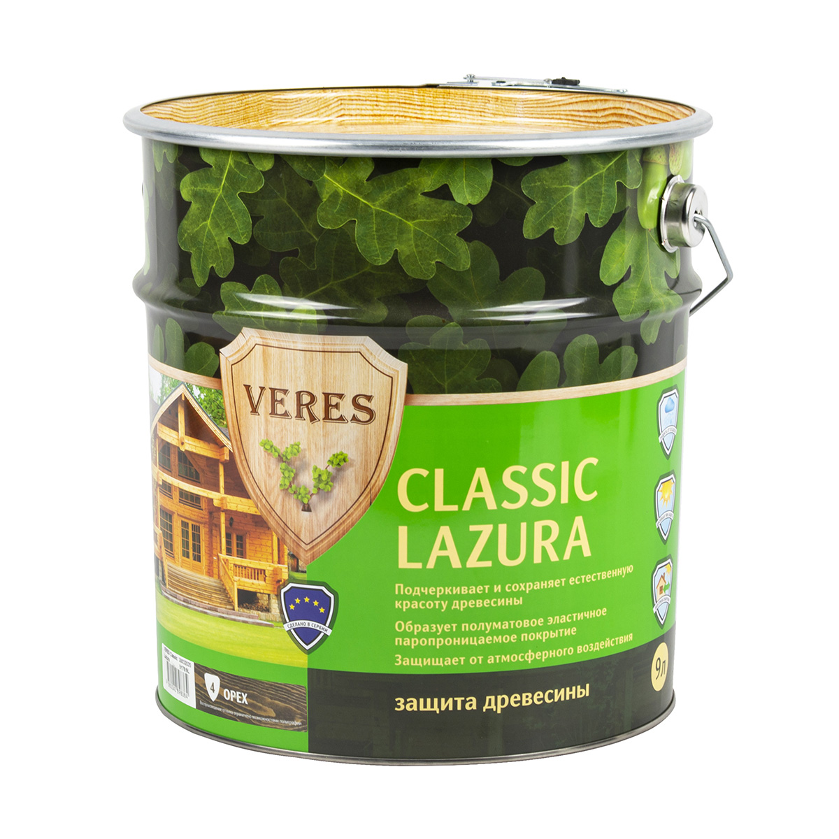Верес классик лазура № 4 орех  9 л (1) "veres"