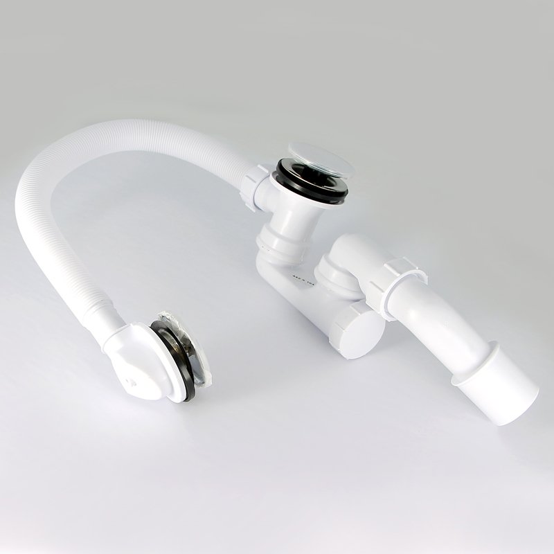 Слив-перелив McALPINE L=500 х 34 мм, гидрозатвор 50 мм, выход 40/50 мм