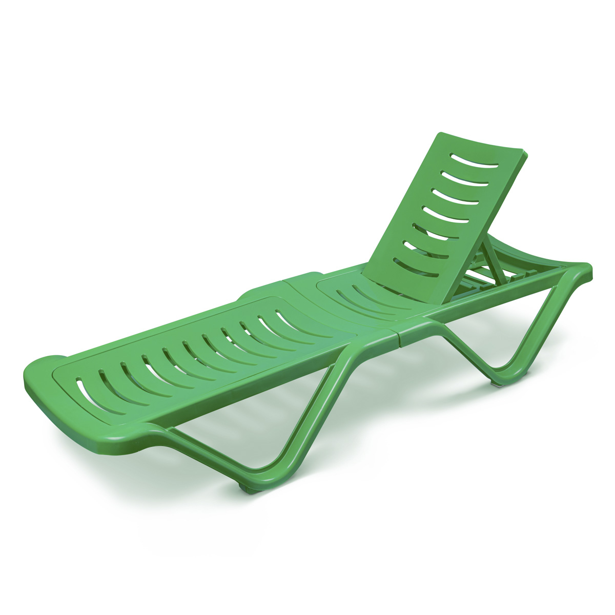 Шезлонг пласт.  192*62*32 см (зеленый) (1) "альтернатива" м3562