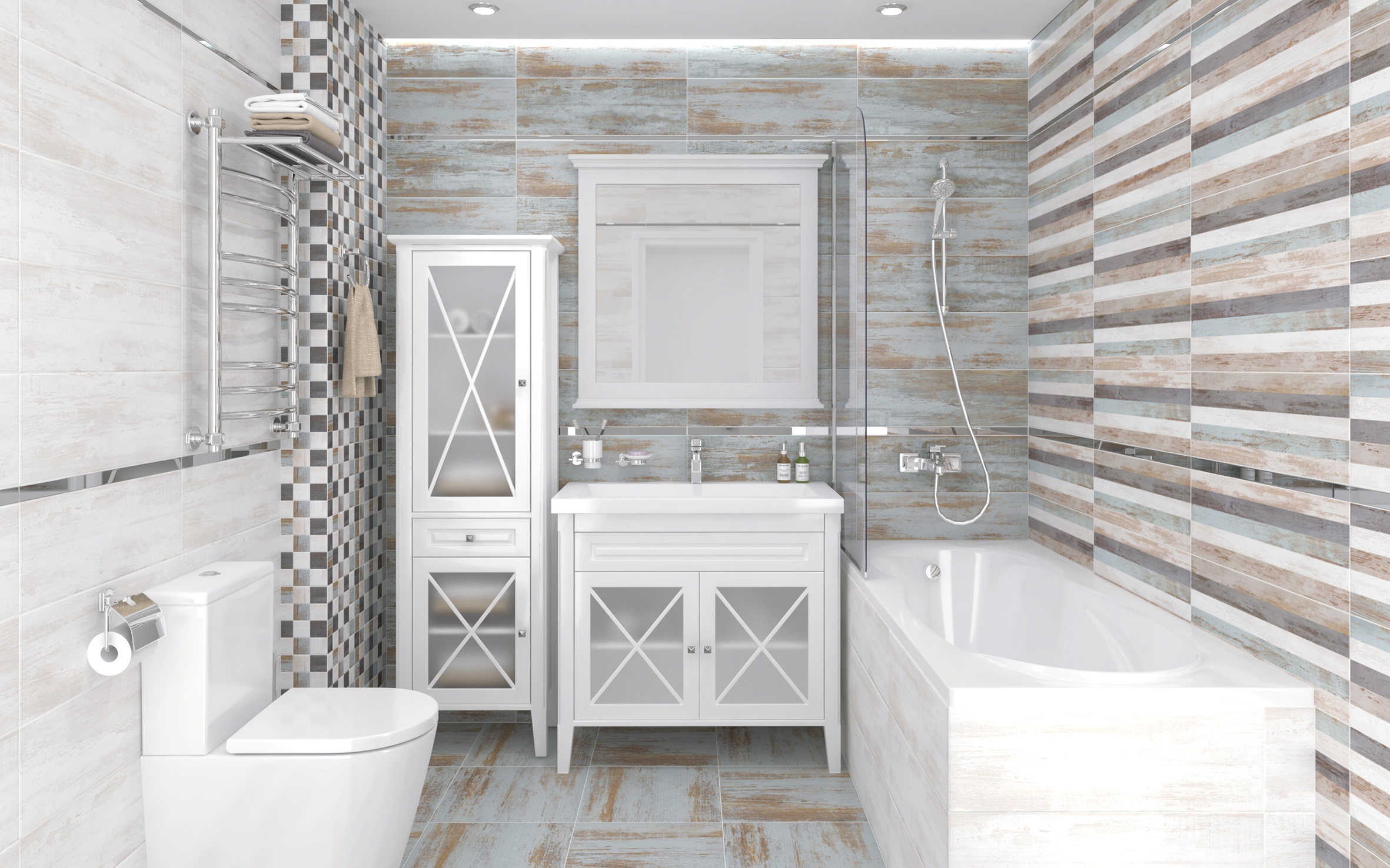 Havana плитка настенная белый 20x60