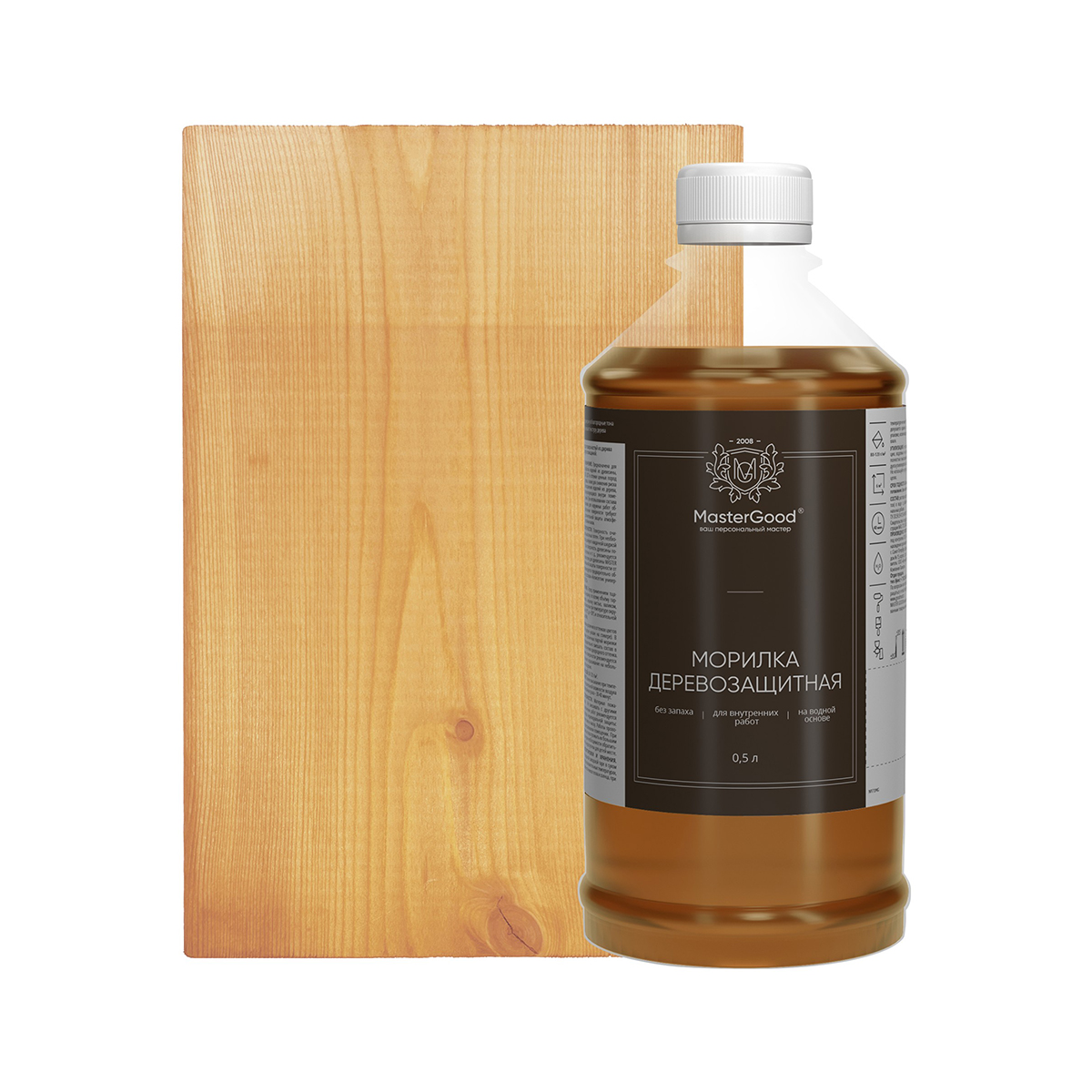 Морилка водная дуб 0,5 л (1/25) "mastergood"