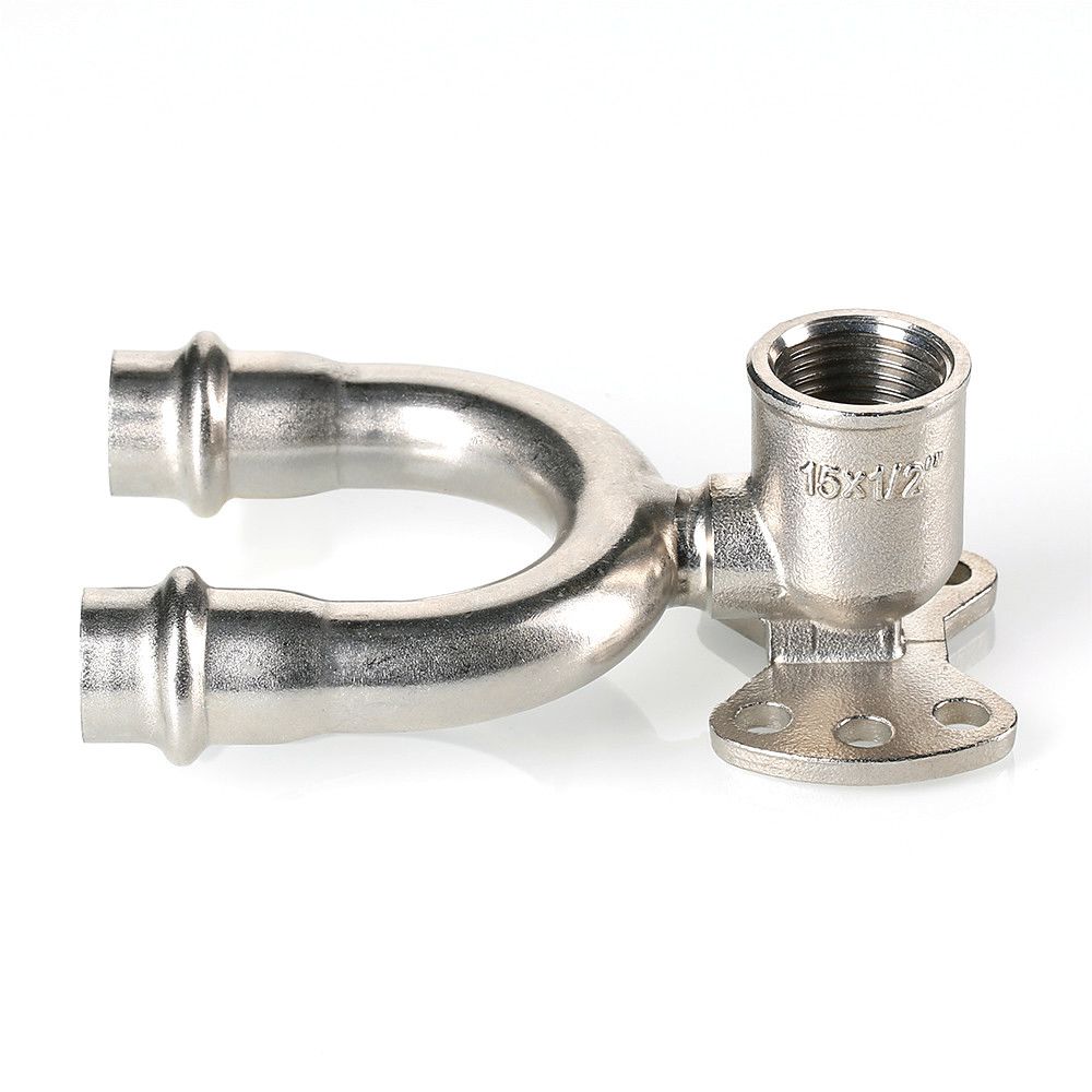 Водорозетка проходная В-пресс 15 x 1/2" нержавеющая сталь VALTEC