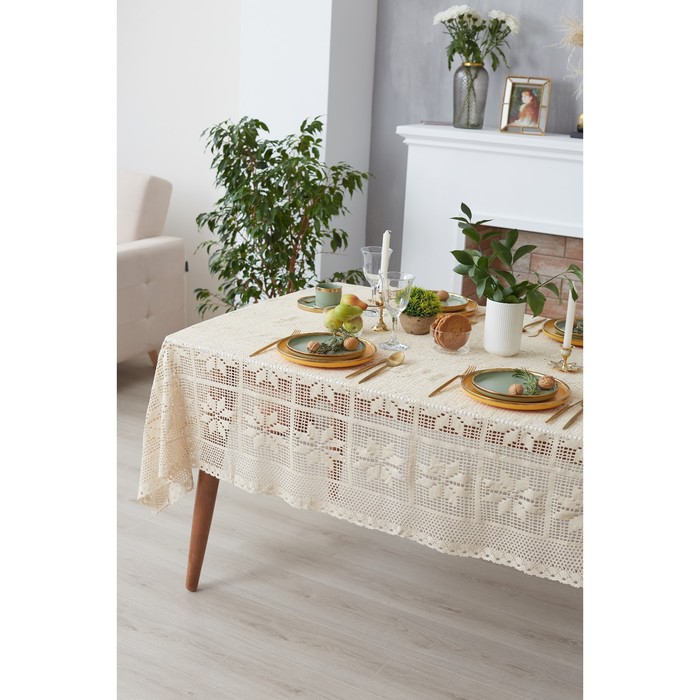 Скатерть "этель" цветы 130*180 см (1/100) 7448976