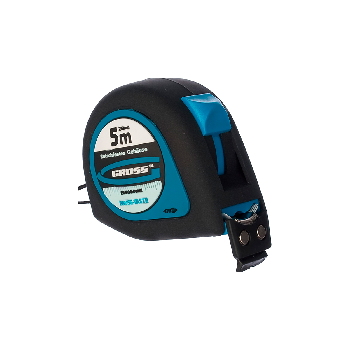 Рулетка "ergonomisch" магнитный обрезин. зацеп 5 м/25 мм (1/72) "gross"