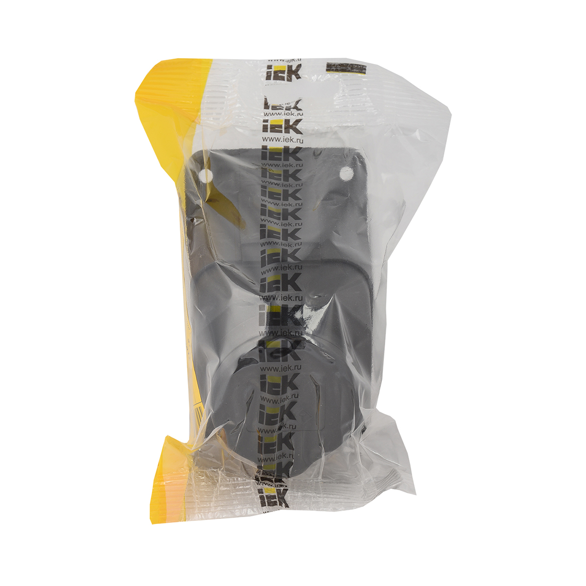 Розетка настенная угловая "омега" с крышкой рбу13-1-0м, 16а, ip44, черный (1/18/72) "iek"