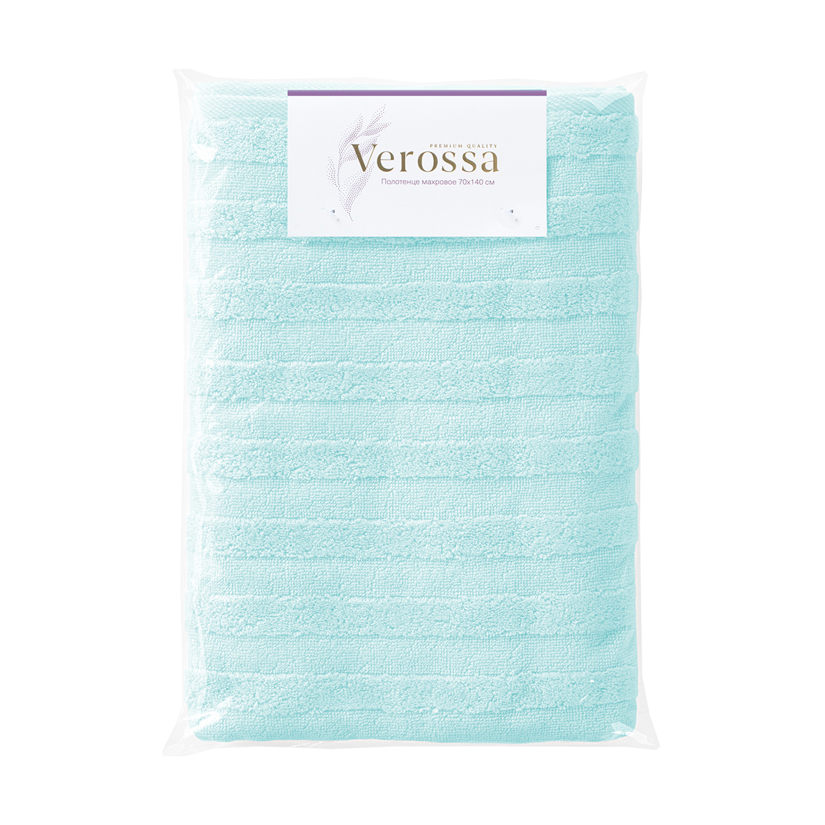 Полотенца "verossa" stripe набор 4 шт. 50*90 + 70*140 см (голубой)