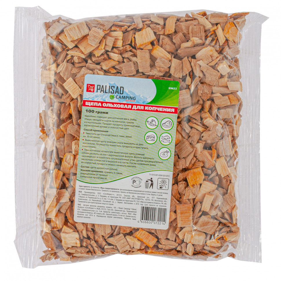 Щепа ольховая для копчения, 100 гр Camping Palisad (69623)