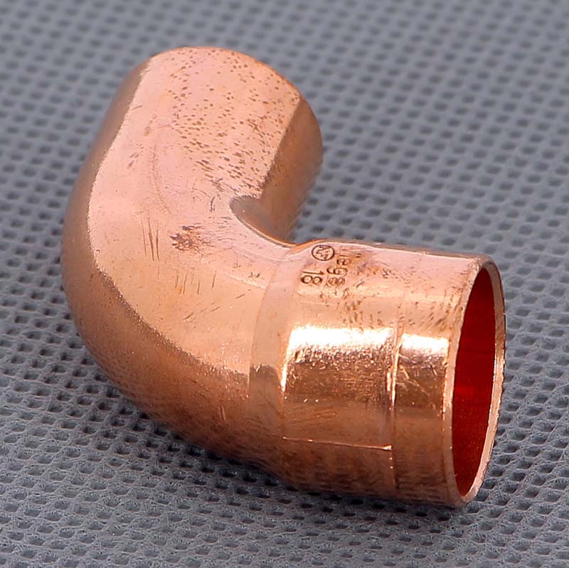 Угол однораструбный 90° VIEGA пайка 18 мм медный