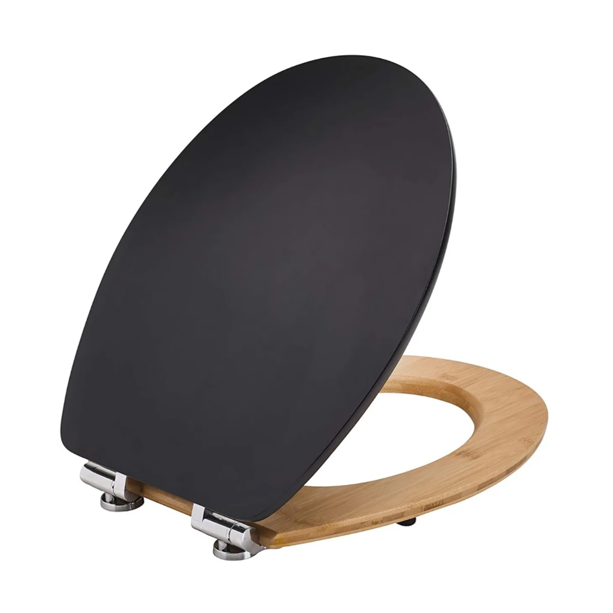 Сиденье для унитаза "black bamboo" дерев., крепление нержав., микролифт (1/4) "wirquin"