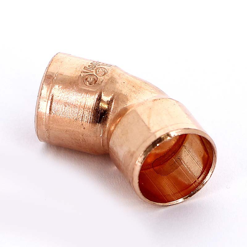 Угол двухраструбный 45° VIEGA пайка 15 мм медный