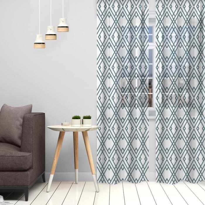 Тюль "изумрудный сад" 145*260 см компл. 2 шт. (1/25) "этель" 5525182