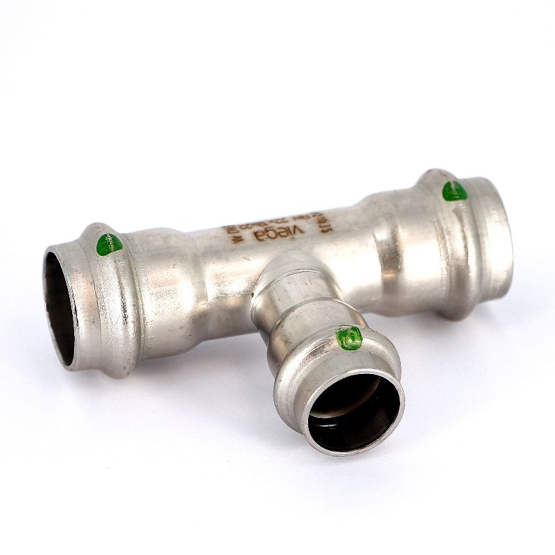 Тройник пресс 22х18х22 нержавеющая сталь Sanpress Inox VIEGA