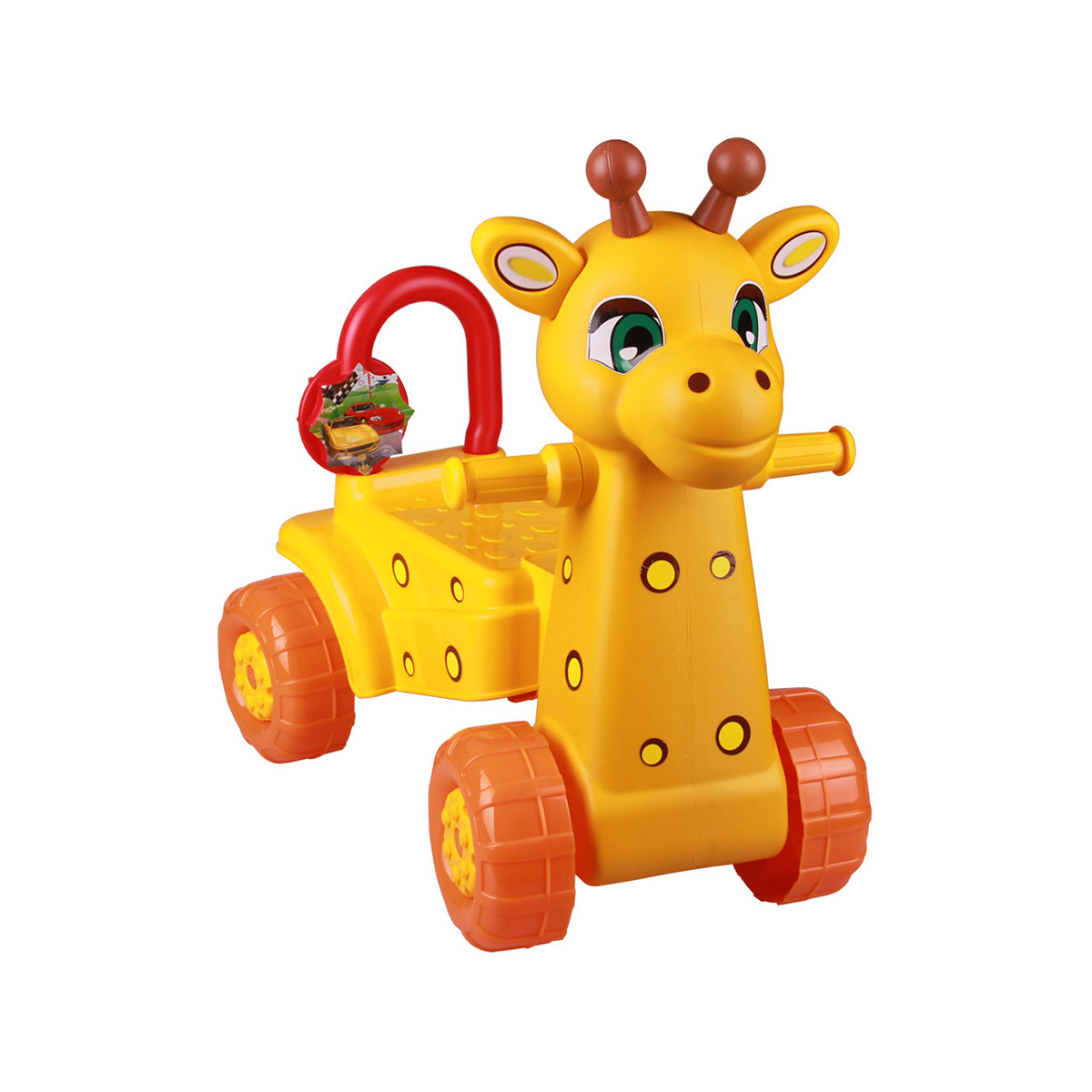 Каталка детская "жираф" (желтая) (1/2) "альтернатива" м3892