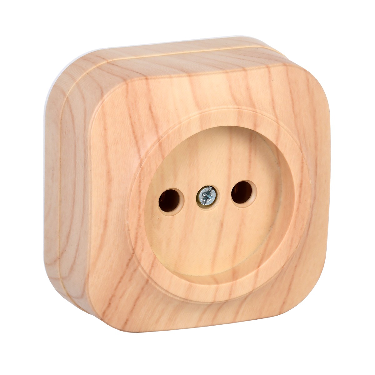 Розетка открыт. уст. "glory" 1 местн. рс20-2-хс, 10а, сосна (1/36/432) "iek"