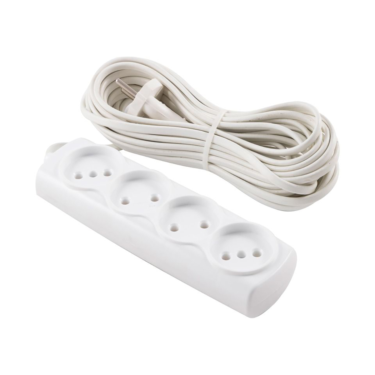 Удлинитель "engy эконом" 10 м, 4 розетки (шввп 2 х 0,75) белый (1/35)