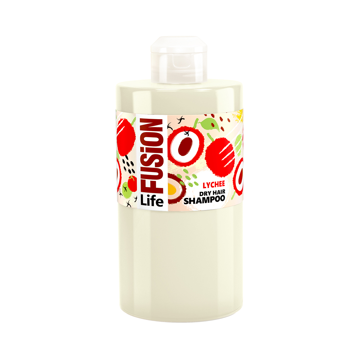 Шампунь для сухих и окрашенных волос "личи" 460 мл (1/8) "life fusion"