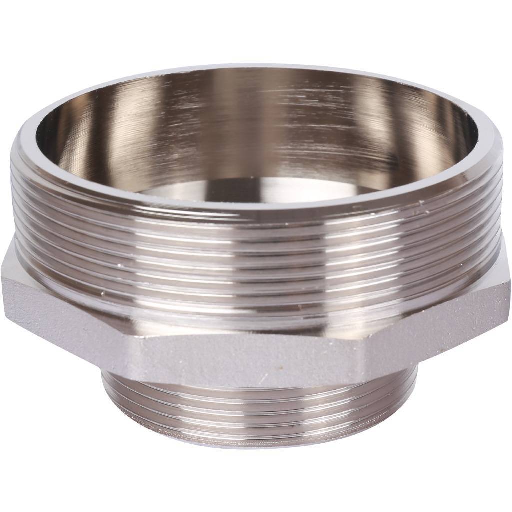 Ниппель переходной резьбовой НР 3" x 2" никель STOUT