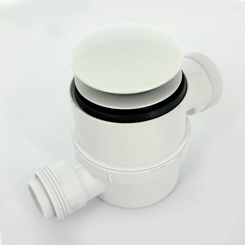 Слив-перелив McALPINE L=330-700 х 34 мм с раздв. перел., 70 мм слив, пробка, выход 40/50 мм, белый