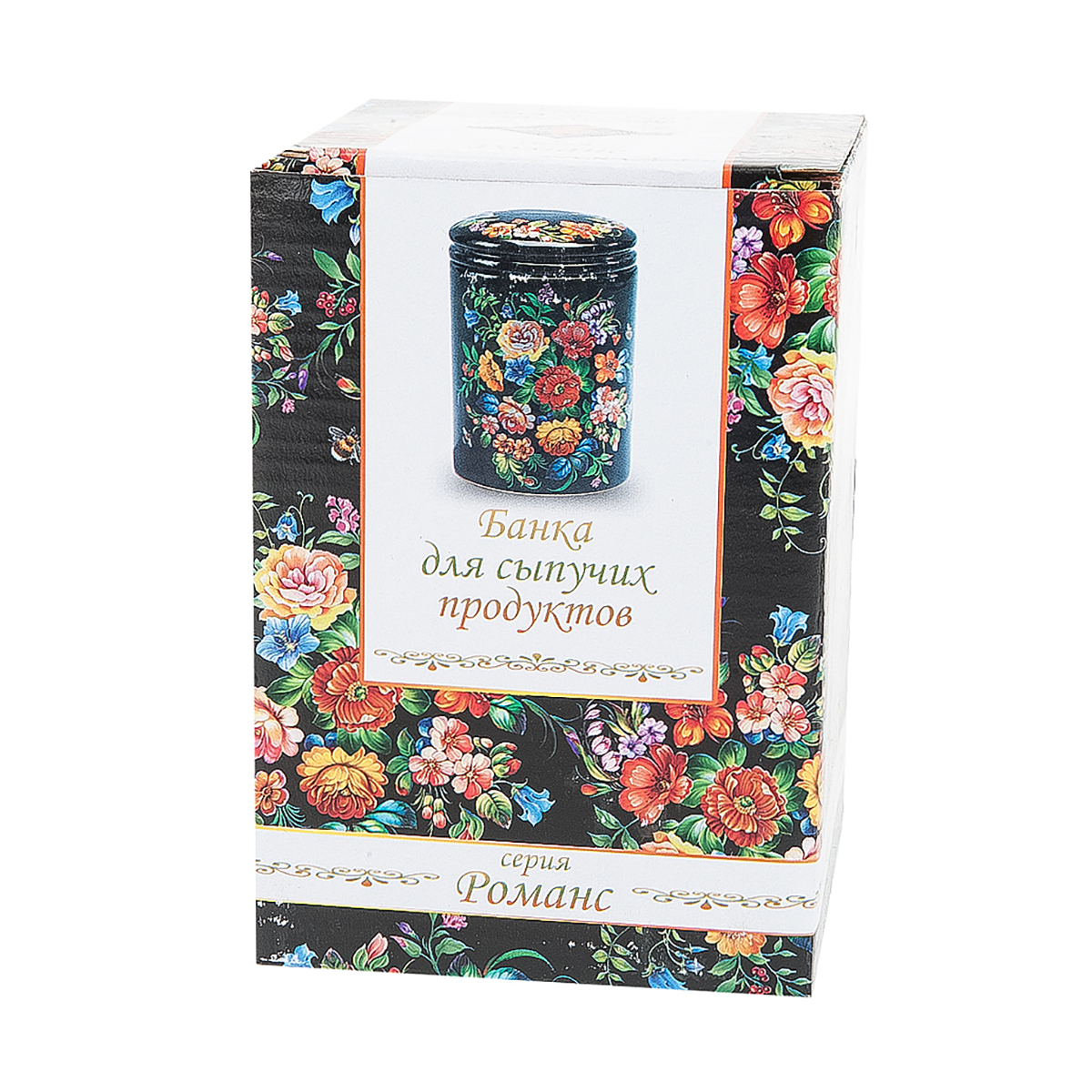 Банка для сыпучих продуктов "романс" 10*10*14,5 см, 600 мл (1/36) "polystar collection" l2520722