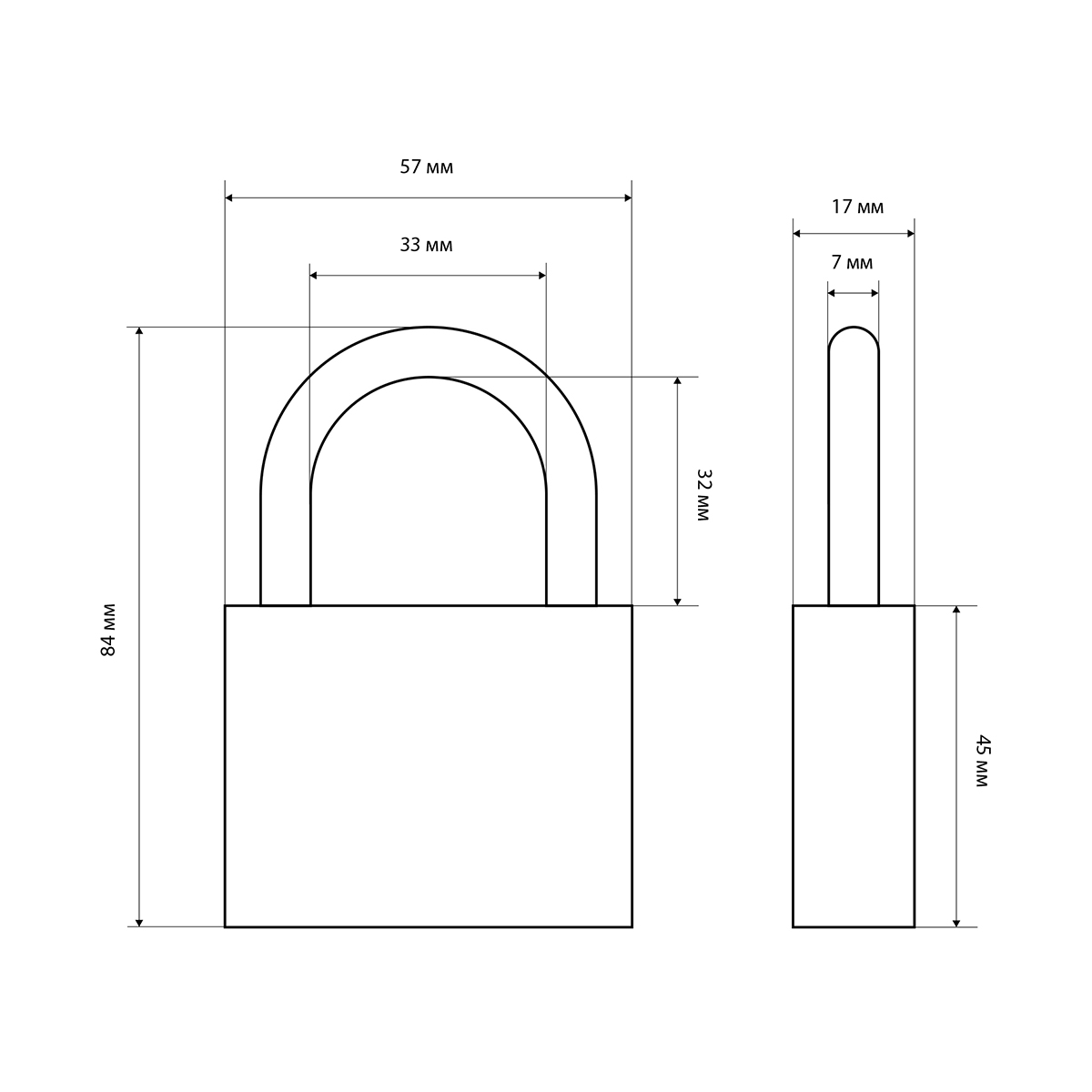 Замок навесной hg-350l  6 мм (3 ключа, длинная дужка) (1/20/160) "стандарт"