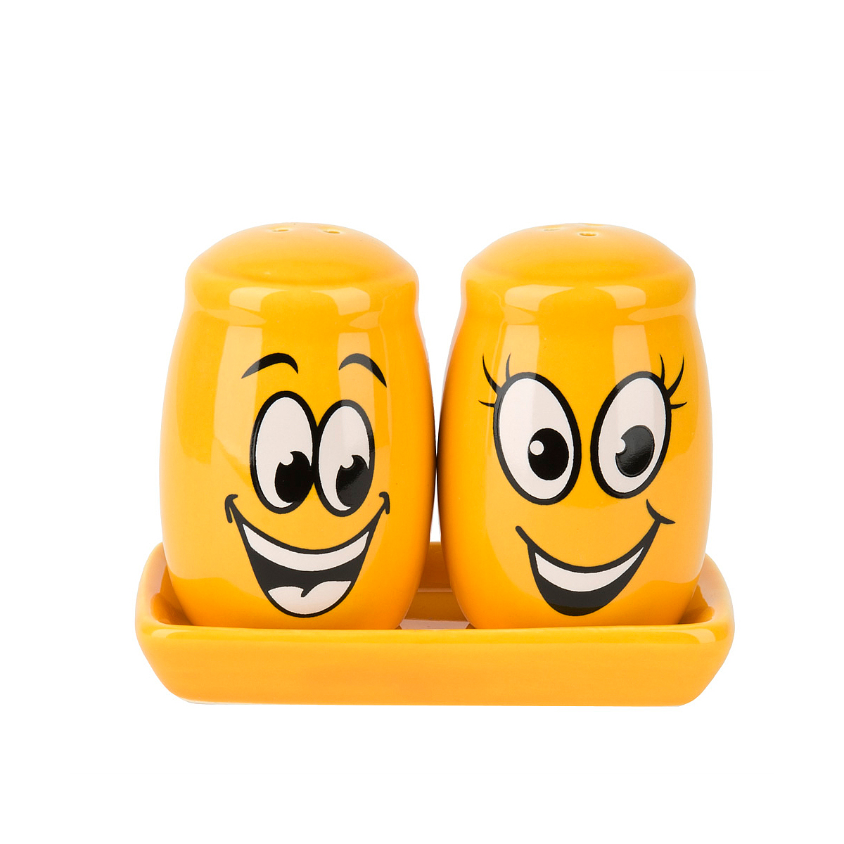 Набор для специй на подставке соль/ перец "smile" 11*6*8,5 см, керамика (1/72) "dolomite" l2520868