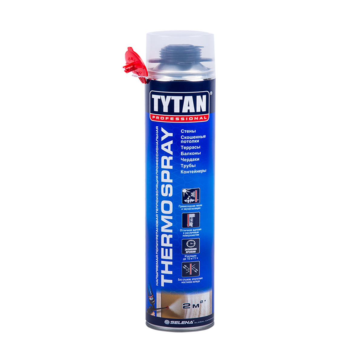 Теплоизоляция напыляемая "thermospray" профи 870 мл полиуретан. (12/672) "tytan professional"